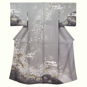 茶屋辻文の変わり絽の訪問着　夏着物