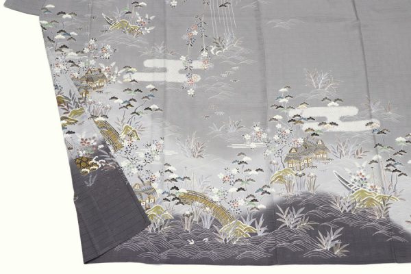 茶屋辻文の変わり絽の訪問着　夏着物