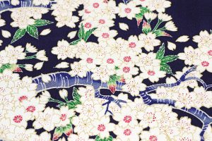 篝火と桜文の訪問着　着物