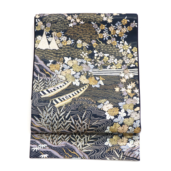 漆箔織 手刺繍 袋帯 | 上質なリサイクル着物の通販サイト「着物おりべ」