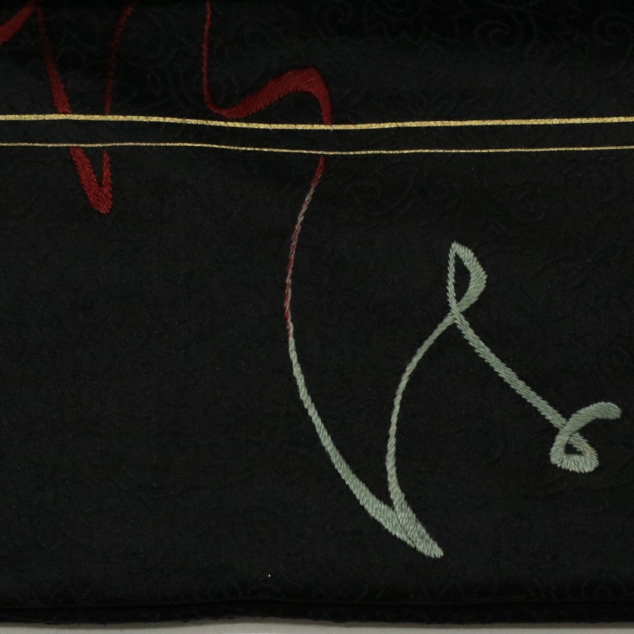 和歌に正倉院文様刺繡アンティーク丸帯 | 上質なリサイクル着物の通販 